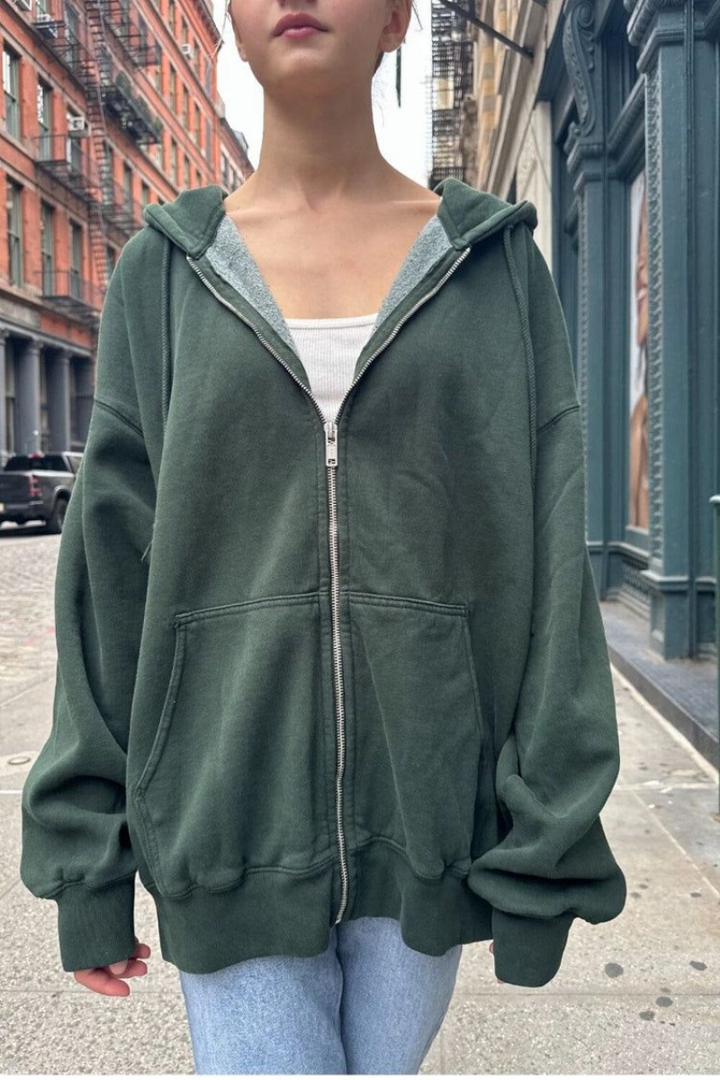 Sweat a Capuche Brandy Melville Christy Vert | ETH-41916644